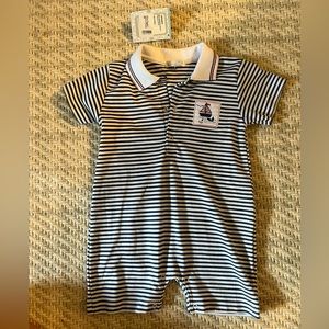 Brand new with tags. Kissy Kissy short play suit with sailboat. 12months